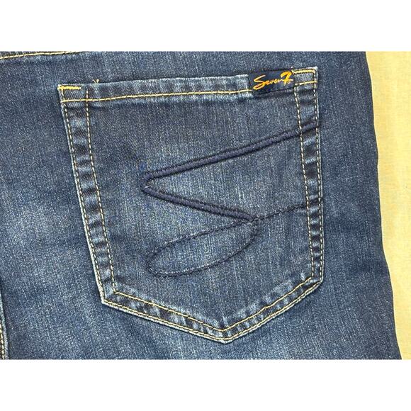 7 For All Mankind Denim Shorts dark wash size 14 - Picture 11 of 11
